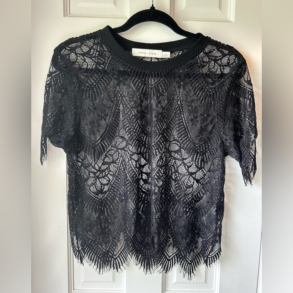Anthropologie / Bishop & Young Lace T Shirt